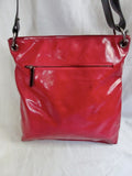 SHIRALEAH Chicago HARPER RED CROSS BODY BAG Vegan shoulder purse RED BERRY