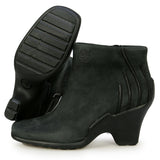 Womens TIMBERLAND BAYCHESTER Leather Ankle BOOT BLACK 7.5 Bootie Shoe