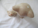 Set 2 Vintage 6" Ceramic MAMA CAT KITTEN KITTY Figurine Statue Sculpture Retro