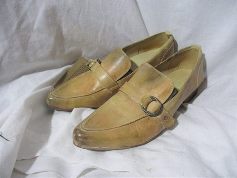 NEW NWT BED STU COBBLER SERIES Rustic LEATHER Shoe BENCH MADE MEXICO 10 TAUPE BEIGE