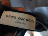 DRIES VAN NOTEN Sheer Cotton Linen 2 in 1 Dress 36 Sleeveless ITALY BLACK