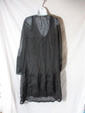 DRIES VAN NOTEN Sheer Cotton Linen 2 in 1 Dress 36 Sleeveless ITALY BLACK