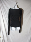 CALVIN KLEIN CK Italy Paneled Long Sleeve Paneled Top Shirt S BLACK