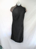 ALBERTA FERRETTI BEADED Dress 6 Black Formal Luxury Fancy