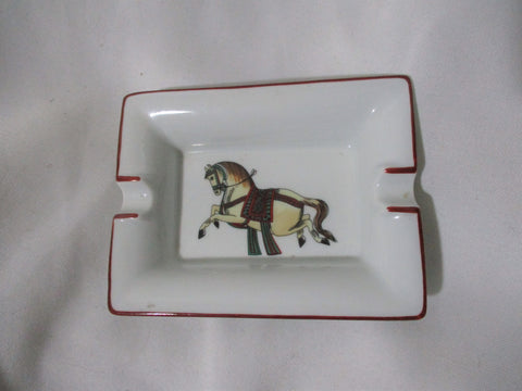 PHILLIPPE DESHOULIERES SOPHIE D' E LIMOGES Porcelain HORSE TRINKET Tray