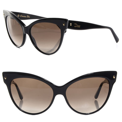CHRISTIAN DIOR ITALY LES MARQUISES Cat's Eye SUNGLASSES BLACK