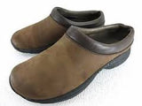 Womens MERRELL JUNGLE PRIMO DARK BROWN Leather Clogs Shoes 9.5 Slip on Mule