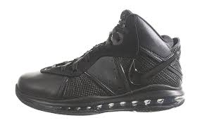 Mens NIKE AIR MAX LEBRON 8 VIII Hi Top Leather Boots BLACK 9.5 Basketball Sneaker