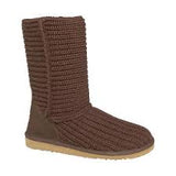 Womens UGG AUSTRALIA 5857 CLASSIC CROCHET KNIT Sweater BOOT BROWN 9 CHOCOLATE