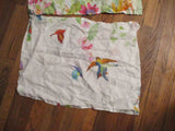 Set 2 TESSITURA TOSCANA ATELERIE FIRENZE BIRD Floral Pillow Case Pillowcase Sham Cover LINEN