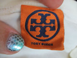 TORY BURCH Signature Logo Shirt Top Long-Sleeve Tee S White
