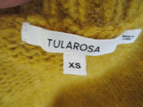 TULAROSA ALPACA BLEND Cardigan Mustard Sweater Top XS Yellow Dijon