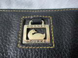 DOONEY & BOURKE LEATHER Continental purse Wallet Organizer Wristlet BLACK Duck
