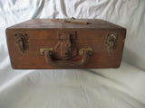 Vintage Wood Box ROLLER SKATE Box Carrying Case Winged Foot Travel Derby