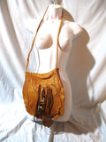 PAT SMILEY COLLECTION Leather Cowgirl Bead Crossbody Ethnic Bag Purse Hippy Boho