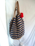 NEW NWT SOPHIE ANDERSON Woven Slouch Hobo Bag Purse Striped BLUE TAN