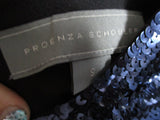 PROENZA SCHOULER SEQUIN Shirt Top S BLACK Formal Clubwear Wedding