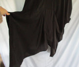 ACNE DOLPHIN BLACK Sheath Asymmetrical Dress 34 Ruffle