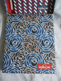 NEW KIPLING MINI NOTEBOOK JOURNAL DIARY AND PENCIL RED WHITE BLUE CHEVRON