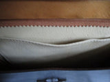 NEW Handmade Tooled LEATHER Shoulder Saddle Flap Bag BROWN Ethnic FLORAL Coin