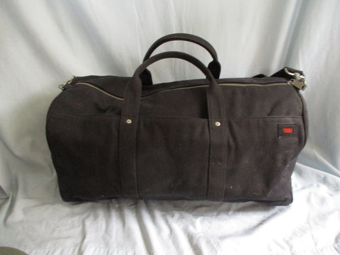 JACK SPADE TED Stud Heavy Duty Travel Duffle Bag Overnighter BLACK Denim