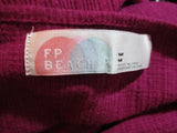 FREE PEOPLE FP BEACH Ruffled Mini Dress PURPLE M Lounge Beach