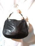 HALOGEN Bag Carryall Hobo Satchel Purse Silver Chainlink BLACK