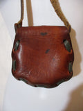 Mini Handmade Mexico Boho  Leather Mini Shoulder Bag Pouch Travel Purse Handpainted
