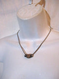 BRIGHTON HEART TOPAZ CRYSTAL Rhinestone Jewel Encrusted Charm Necklace SILVER