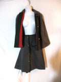 Vintage 1950s PEWENIT TYROL AUSTRIA WOOL jacket vest GRAY OKTOBERFEST Horn Buttons!