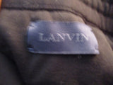 LANVIN Rough Cut Stretchy TROUSER Pant 48 Luxury Formal BLACK