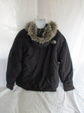 MENS THE NORTH FACE HYVENT Jacket Coat Winter Hood Fur Down Puffer Ski BLACK XXL