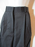 NWT NEW CELINE TEXTURED DIAMOND Pleated TROUSER Pant 36 Luxury Formal BLACK Womens