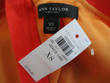 NWT NEW ANN TAYLOR Sheer MAXI SKIRT XS NEON ORANGE Formal Wedding