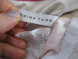 TRINA TURK One Piece Boho Summer Swimsuit Bathing Suit POOL BEACH 4 GRAY MULTI