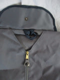 Vintage VIDAL SASSON 2 Section Zip Folding Garment Bag TRAVEL ORGANIZER GRAY 22.5 x 45