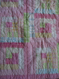 POTTERY BARN KIDS PATCHWORK CHILD QUILT BABY Crib Bedding Cover Throw PINK