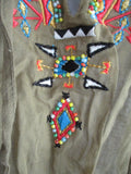 NWT NEW EMAMO Embroidered Beaded PUEBLA Floral Peasant Top Shirt Tunic Blouse S