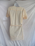 NWT New CELINE Pocket Short Sleeve Dress 38 CREME IVORY Lace