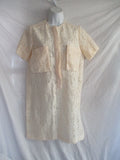 NWT New CELINE Pocket Short Sleeve Dress 38 CREME IVORY Lace