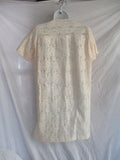 NWT New CELINE Pocket Short Sleeve Dress 38 CREME IVORY Lace