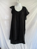 ANN DEMEULEMEESTER PLEATED SILK Blouse Top Goth 38 BLACK Rocker Womens