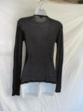 NEW HELMUT LANG ITALY Paneled Cotton Top  Blouse 38 BLACK