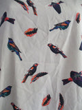 NWT NEW BIRD Top T-Shirt Blouse Colorful Beige 10 Sheer