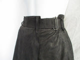 NEW Ann Demeulemeester LEATHER Belted Wrap Mini SKIRT 36 BLACK Goth Womens