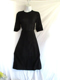 NWT New CELINE Textured Paneled Dress 36 BLACK Goth Steampunk Sheer