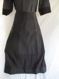 NWT New CELINE Textured Paneled Dress 36 BLACK Goth Steampunk Sheer