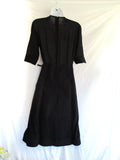 NWT New CELINE Textured Paneled Dress 36 BLACK Goth Steampunk Sheer