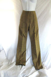 NEW DRIES VAN NOTEN KHAKI COTTON PAPER YARN RIBBED Pants Trousers 36 Pockets