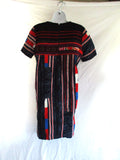 NEW Handmade TUNIC KAFTAN DASHIKI Ethnic Dress Batik stitched Colorful S RED WHITE BLUE